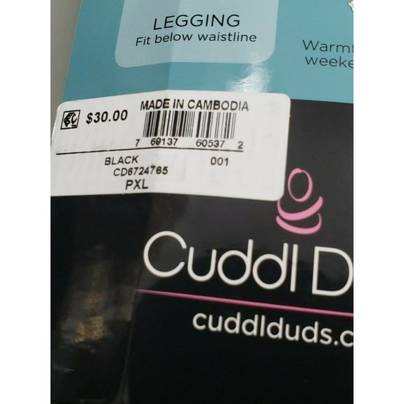 Cuddl Duds Petite Fleecewear with Stretch Leggings  Black size PXL - Picture 3 of 3